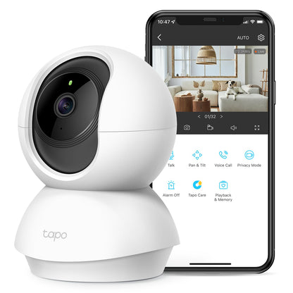 TP-Link Tapo C210 – 2K Pan/Tilt Indoor WiFi Security Camera (360° Tracking)
