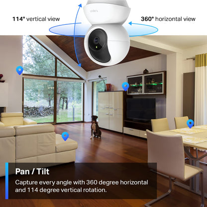 TP-Link Tapo C210 – 2K Pan/Tilt Indoor WiFi Security Camera (360° Tracking)