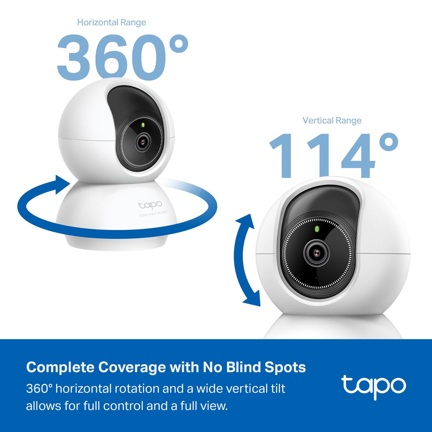 TP-Link Tapo C210 – 2K Pan/Tilt Indoor WiFi Security Camera (360° Tracking)